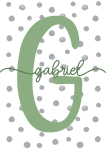 GREE N Alphabet Letter - Canvas Print - 600MM X 600MM