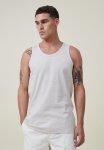 Cotton On Loose Fit Rib Tank - Oatmeal Marle