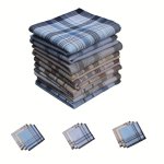 3PCS 14.9-INCH Vintage Men's Cotton Handkerchief Classic Satin Soft Handkerchief Suit Pocket Towel Dinner Pad Elderly Handkerchi