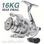 Billings 1PC 1000-7000 Full Metal Spinning Reel Metal Handle With Anti-slip Grip Outdoor Fishing Tackle