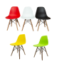 Emmy Wooden Leg Cafe Chair - Grey