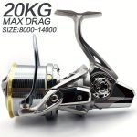 Liiingco 8000-14000 Series Spinning Fishing Reel 4.8:1 Gear Ratio Saltwater Long Range Reel 19.96KG Max Drag Cnc Metal Spool Sui