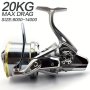 Liiingco 8000-14000 Series Spinning Fishing Reel 4.8:1 Gear Ratio Saltwater Long Range Reel 19.96KG Max Drag Cnc Metal Spool Suitable For Freshwater And Saltwater Fishing