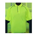 Lime Hiviz Golf Shirt 140G Micromesh Size S