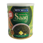 Mitchells Spinach Puree Smooth Palak Mash 400G - Creamy Processed Green Leaves For Fast Cooking Palak Paneer Pasta Sauce Chicken