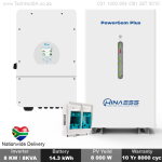 Deye 8KW Hybrid Power Solar Inverter With Hina Power Gem Plus 14.3KWH Battery Inverter Kit