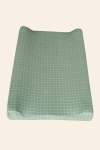 Moss Grid Washed Cotton Changing Mat Cover - Changing Mat Cover & Inner
