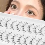 Outopen Manga Lashes With Clear Band Japanese Anime Cosplay Eyelashes Asian False Eyelashes Natural Look Like Individual Cluster