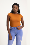 Mbali High-neck Bodysuit - Glazed Ginger - M