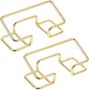 2PCS Gold Business Card Holder Desktop Metal Business Card Display Stand