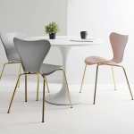 Mellow Dining Chair Gold Legs - Pink