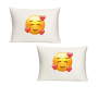 In Love Emoji Twin Set White Polyester Pillowcases