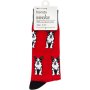 Clicks Trendy Red & Black Dogs Socks 7-11