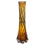 Tall-flared Glass Vase Amber 47CM