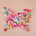 100PCS Y2K Style MINI Butterfly Hair Claw - Ps Plastic Shark Claw Bangs Clip For Effortless Hair Accessorizing