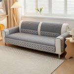 1PC Waffle Quilted Sofa Slipcover Non-slip Sofa Cover Couch Cover Furniture Protector For Bedroom Office Living Room Home Decor
