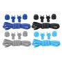 Speed Laces Elastic No Tie Shoelaces -X4 Multi-colour Combo