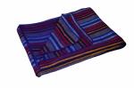 Alpaca Land Handmade Ecuadorean Alpaca Wool Blankets throws Small Stripe Purple Shades