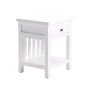 - Makki White 1 Drawer Pedestal