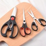 3PCS Kitchen Scissors Stainless Steel Kitchen Shears Multi-purpose Strong Meat Scissors Kitchen Gadgets