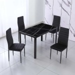 Minimalistic Glass Dining Set 1+4