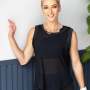 Sheer Flow Vest Black - L / Black