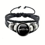Swiftie Inspired Multilayer Friendship Bracelet - Faux Leather Perfect For Parties & Birthdays Gift