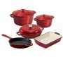 8PCS Cast Iron Pots Non-stick Coated Cast Iron Cookware Set 8 - Piece