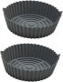 2PCS Air Fryer Food Pot Silicone Liner Washable Baking Tray Reusable