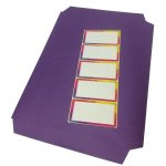 Source Direct - A4 Pre-cut 5 Book Covers With 5 Labels - Pack Of 3 Purple