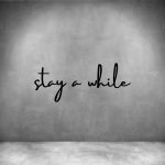 Stay A While - L 450MM Matt Gold brass Font 3