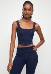 Sissy Boy Christi: Knit Corset Style Top - Indigo