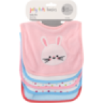 Embroided Print Bib 0 Months + 5-PACK