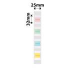 NB347 - - D101 Only - 25X32MM - 190 T Shape Index Mixed Colours Labels