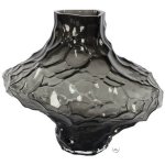 Grey Textured Glass Vase
