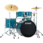 Tama Imperialstar IP52H6W 5 Piece Drum Kit W 22 Kick : Hairline Blue