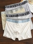4PCS Men's Soft Seamless Boxer Briefs - Breathable Comfort Fit Underwear With High Stretch For Sports & Casual Attire