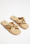 Footwork Gemini Chain Cross Strap Sandal - Beige