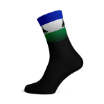 Lesotho Flag Socks - Medium Black