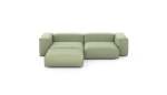 Three Module Chaise Sofa - Linen - Olive - 272CM X 220CM