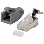 CAT7 RJ45 Shielded Connector + Insert 22-24 Awg Cable Up To 0.62MM