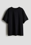 Oversized Cotton Jersey T-Shirt - Black