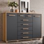 Fontana Matellic Chest Of Drawers Nature/titanium