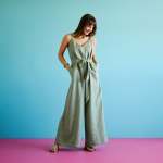 Palazzo Jumpsuit - Moss Green - 38 Xlarge