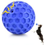 Dissknic Indestructible Squeaky Dog Ball Relieves Anxiety Cleans Teeth Interactive Chew Toy For Aggressive Chewers Dog Toy For L