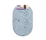 Bath Mat Oval Leaf Pattern Charcoal 50 80CM