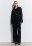 Wide Cargo Trousers - Black