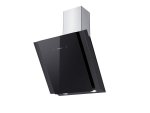 Falco 60CM 45 Degree Glass & Black Steel Extractor - Black