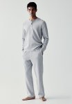 Regular Fit Waffled Pyjamas - Grey Marl