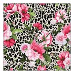 Serviette - Roses On Leopard Print 33X33CM